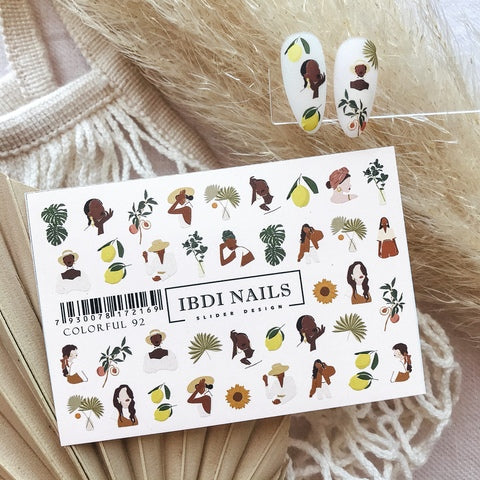 Sticker COLORFUL Nr. 92 von IBDI Nails