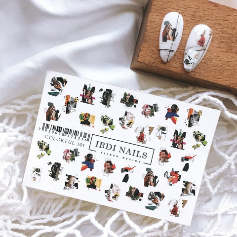 Sticker COLORFUL Nr. 101 von IBDI Nails