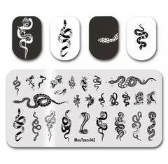 Stamping Plate Stencil Snake Motifs 042