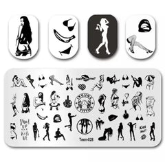 Stamping Plate Stencil MOUTEEN 028