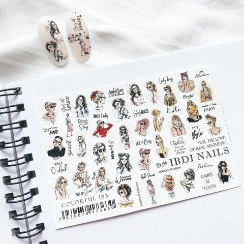 Sticker COLORFUL183  von IBDI Nails