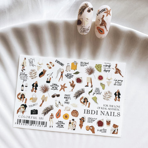 Sticker COLORFUL 181 von IBDI Nails