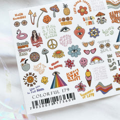 Sticker COLORFUL 179 di IBDI Nails