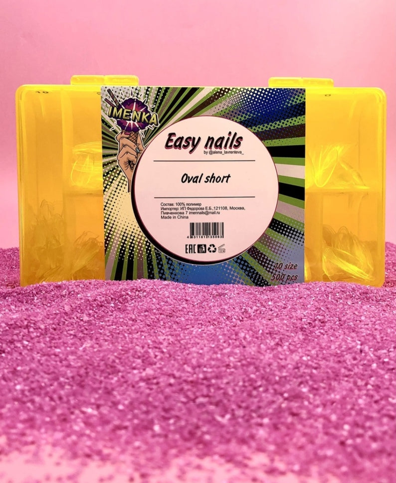 Easy Nails Gel-Tips "Oval Short" klar 500 Stk. von Imen