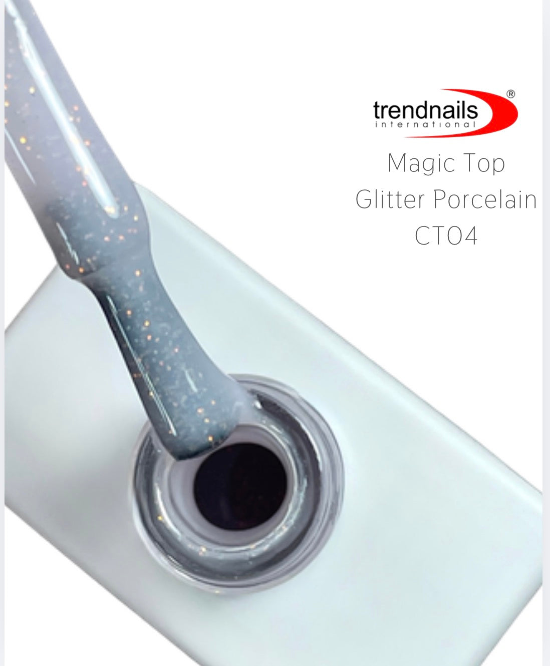 Magic Top No Wipe Versiegler Glitter Porcelain 12ml von Trendnails TPO/HEMA-free