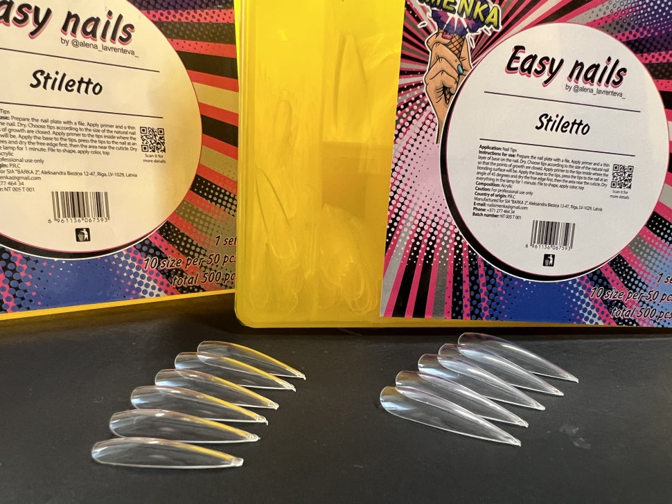 Easy Nails Gel Tips "Stiletto" klar 500 Stk. von Imen