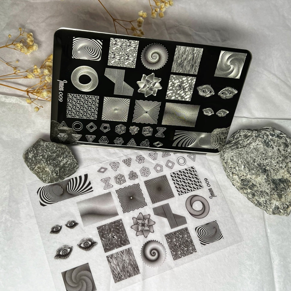 Stamping Platte Schablone Nr. 09 von Imen