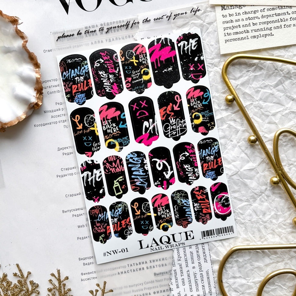 NailArt Wrap NW01 di LAQUE