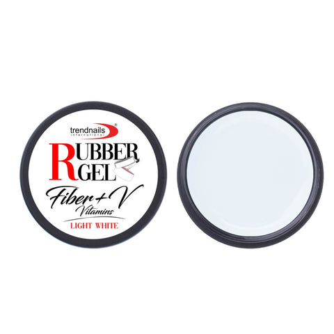 Rubber Gel Fiber+V – Light White 15-50ml von Trendnails