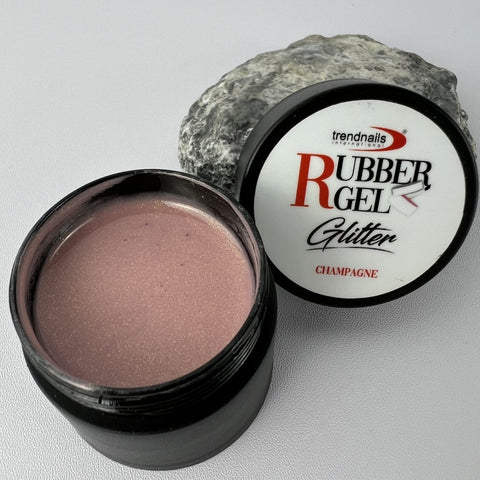 Rubber Gel Glitter – Champagne 15ml von Trendnails