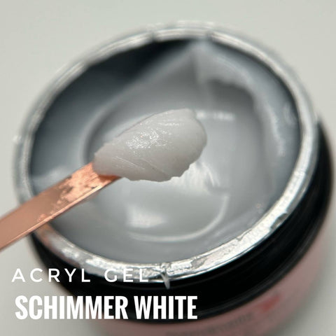 Soak-Off Acrylgel 15ml vaso – 'Shimmer White' di Trendnails