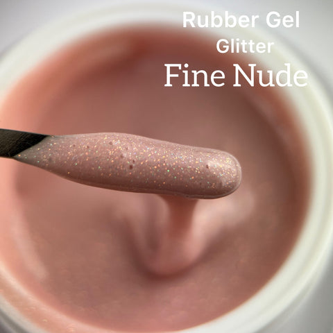 Rubber Gel Glitter 'Fine Nude' 15ml by Trendnails