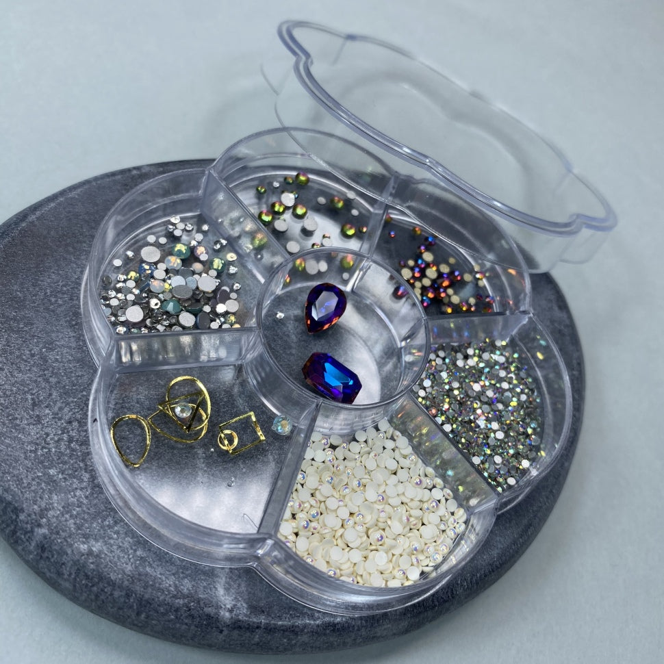 Scatola per Nailart (trasparente) forma di fiore