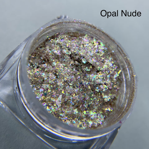 Glitter Flocken opal Nude Holographie