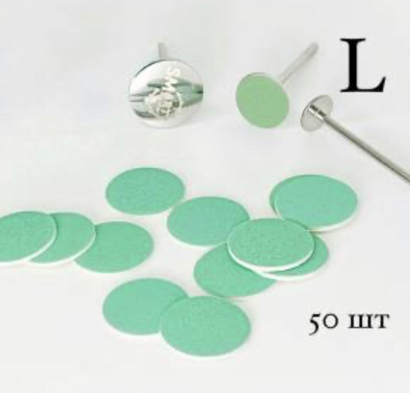 SMART Push Up GREEN Carta abrasiva monouso Taglia L (adatta per SMART DISK) 50 pezzi.