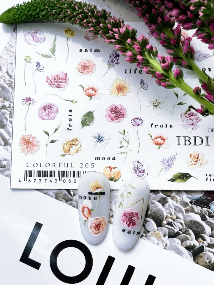 Sticker COLORFUL 205 von IBDI Nails