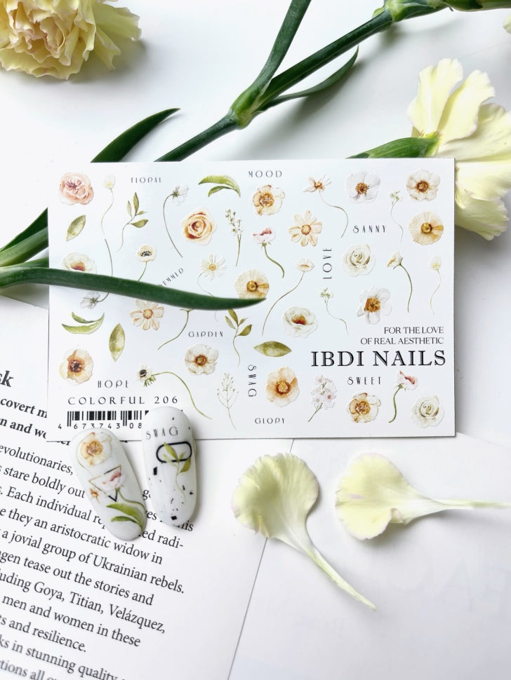 Sticker COLORFUL 206 di IBDI Nails