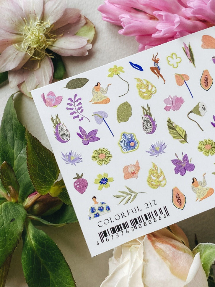 Sticker COLORFUL 212 di IBDI Nails