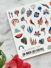 Stickers COLORFUL 214 from IBDI Nails