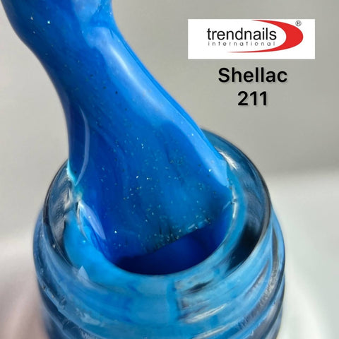 Shellack UV-Lack Disco Glow Neon Blue von Trendnails Nr. 211 (10ml)