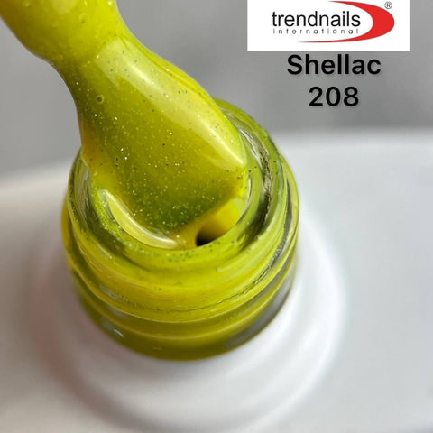 Shellack UV-Lack Disco Glow Neon Yellow von Trendnails  Nr. 208 (10ml)