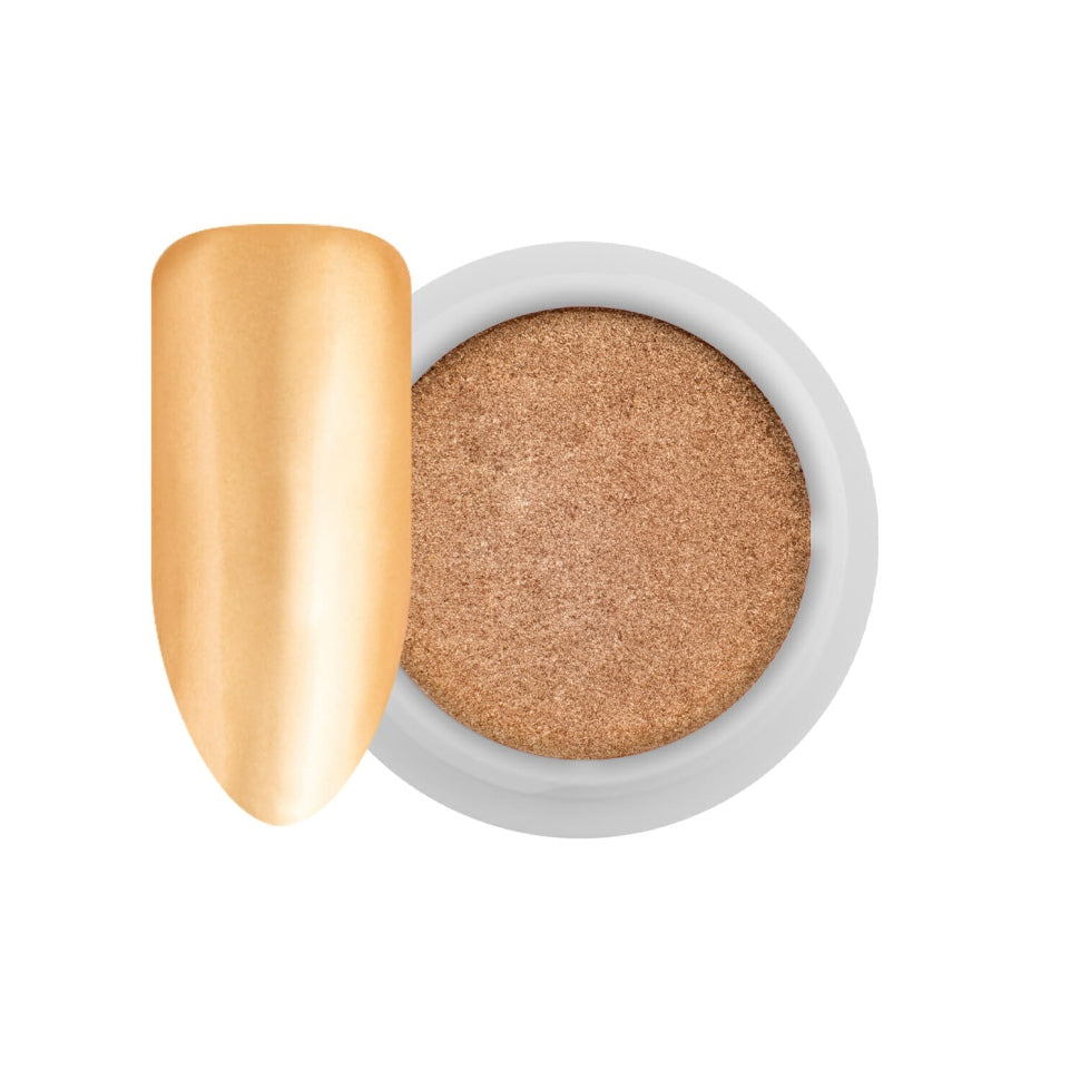 Mirror-Chrome Pigment Kompakt – Light Gold mit Aplikator