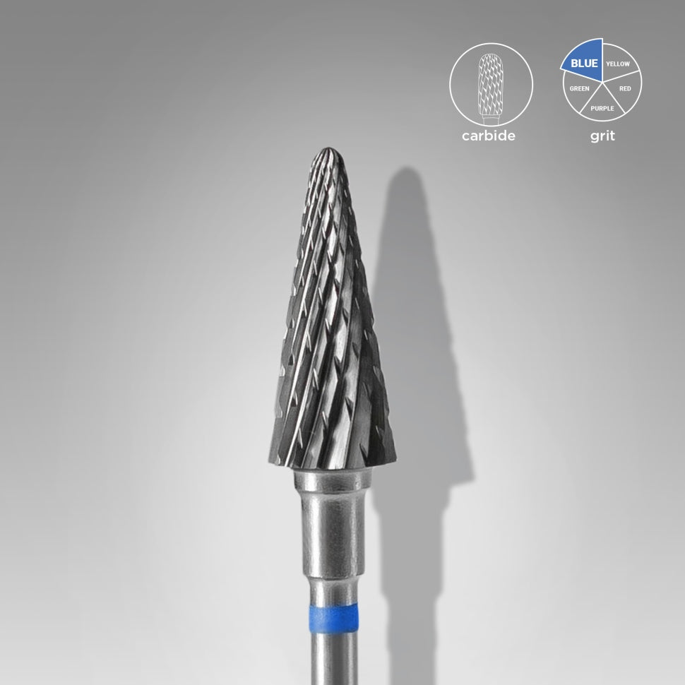 Fräseraufsatz Hartmetall mittel (blau) 6mm Tannenform von STALEKS