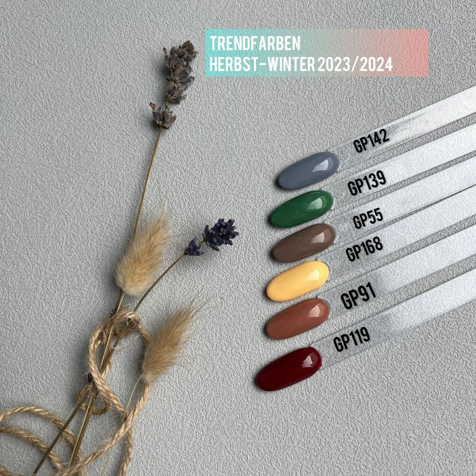 Fahsion Herbst Set Nr. 5 bestehend aus 6xGel Polish von NOGTIKA (8ml): GP142, GP139, GP55, GP168, GP91,GP119