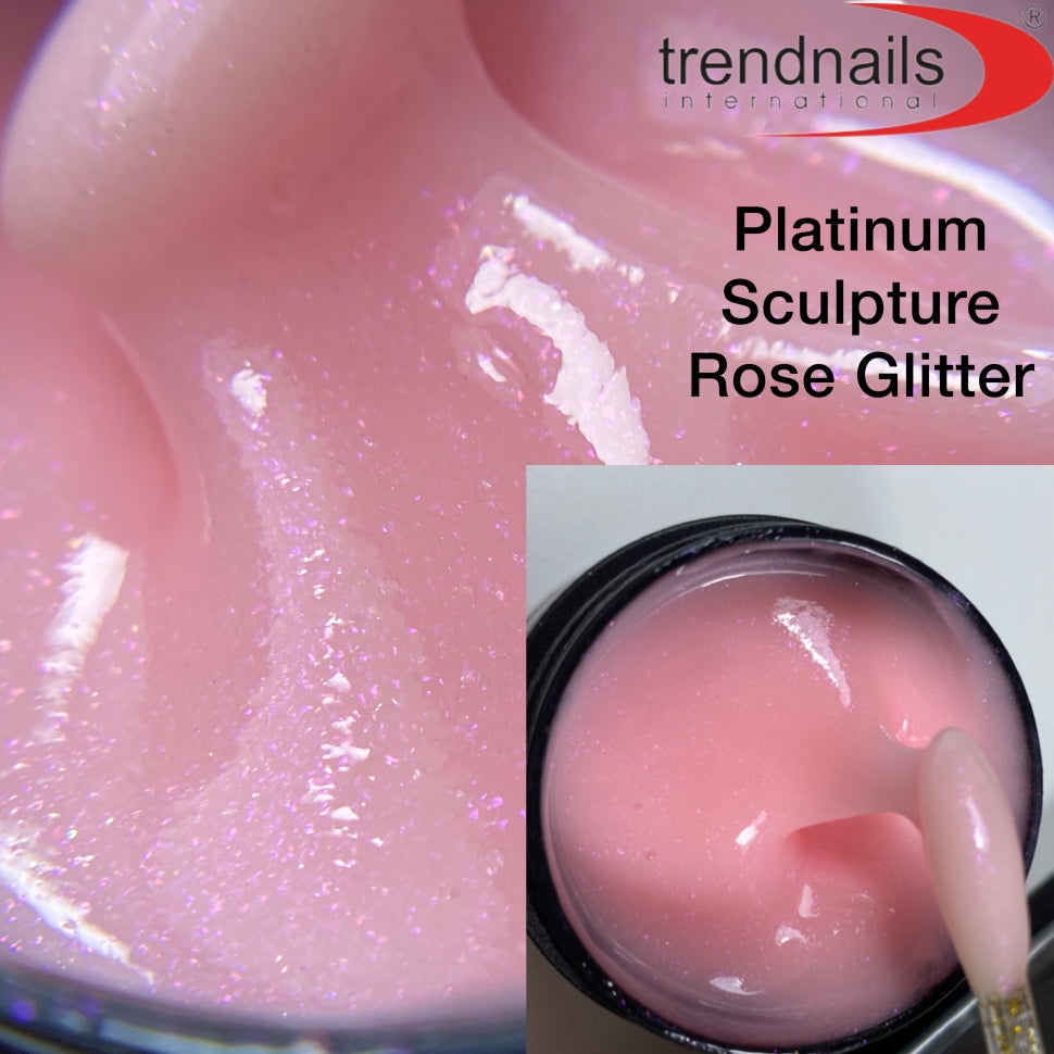 Platinum Sculpture Milky Rose Glitter Thixotrop Aufbau-Gel milchig 5-30ml von Trendnails  (TPO/HEMA-free)