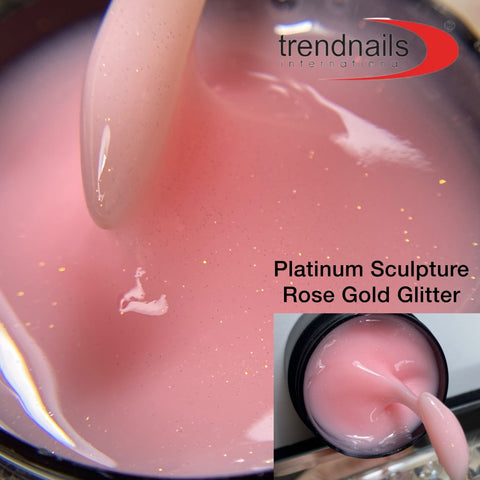 Platinum Sculpture Gold Glitter Thixotrop Aufbau-Gel milchig 5-30ml von Trendnails