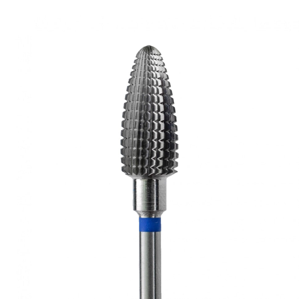 Fräseraufsatz Hartmetall Bit Rundkegel (blau) mittel "Welle" von KMIZ spitz