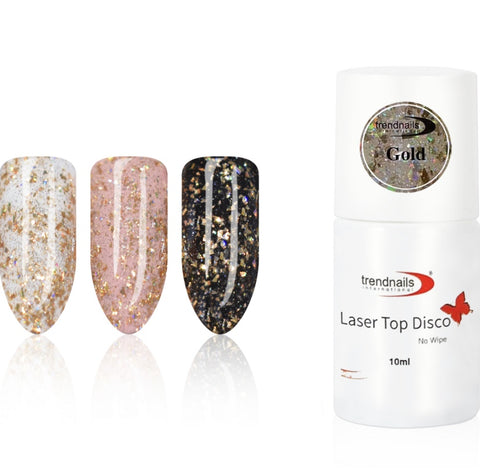 Laser Top Disco Gold (Glanzgel ohne Schwitzschicht) 10ml von Trendnails