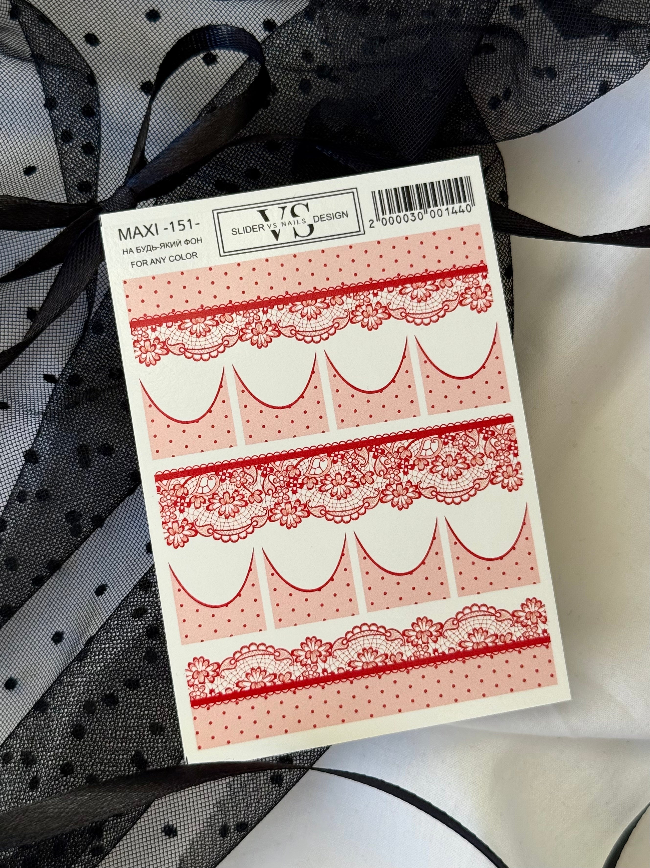 Slider maxi Lace (Wasserlösliche Aufkleber) 151 von VS Nails