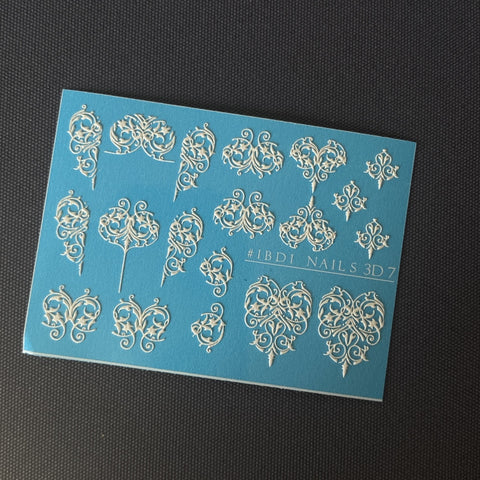 Sticker VENZEL 3D 7 weiß IBDI Nails