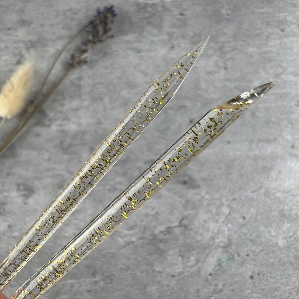 Manicure acrylic sticks gold 10/50/100 pcs.