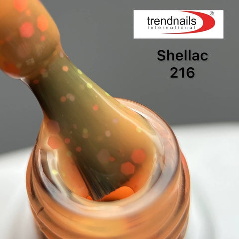 Shellack UV-Lack Konfetti Orange von Trendnails Nr. 216 (10ml)