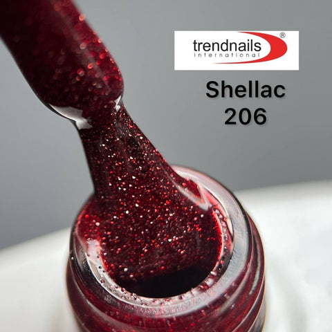 Shellack UV-Lack Red Magma von Trendnails Nr.206 (10ml)