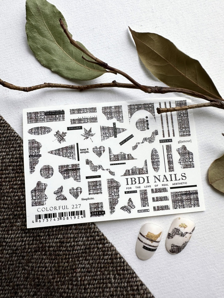 Sticker COLORFUL Nr. 227 von IBDI Nails