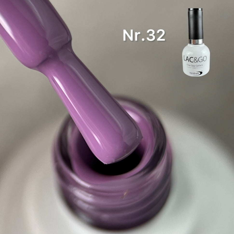 3 in 1 Lac & Go UV-Lack (Base+Lack+Top in einem) Nr. 32  (TPO-free)
