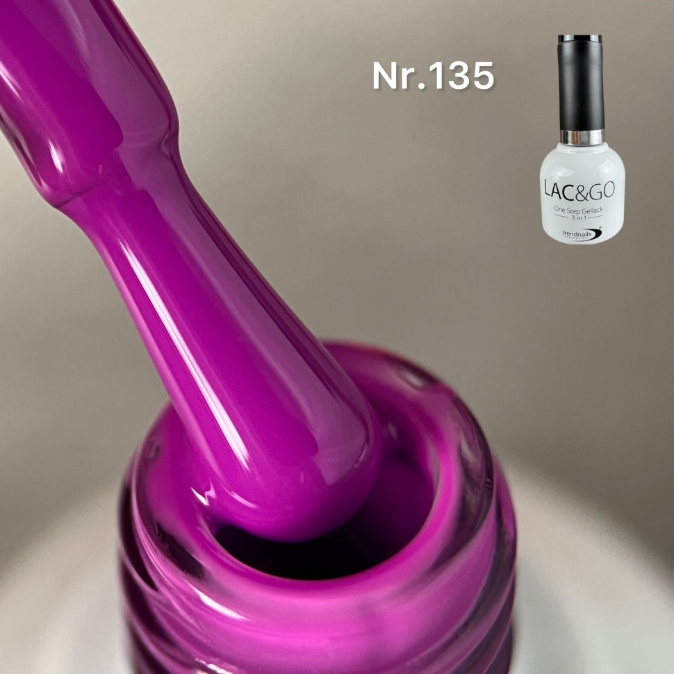 3 in 1 Lac & Go UV-Lack (Base+Lack+Top in einem) Nr. 135 (TPO-free)