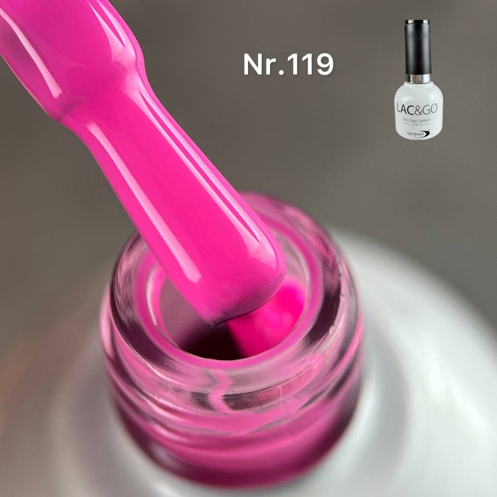 3 in 1 Lac & Go UV-Lack (Base+Lack+Top in einem) Nr. 119 (TPO-free)