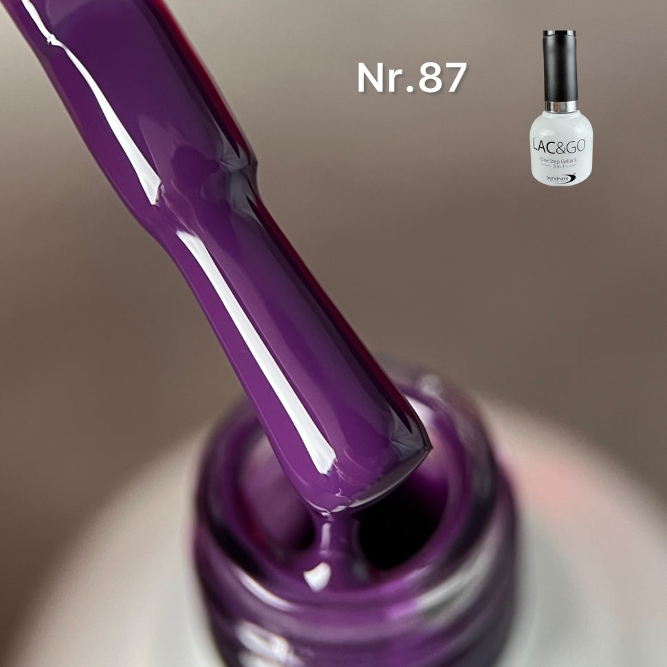 3 in 1 Lac & Go UV-Lack (Base+Lack+Top in einem) Nr. 87 (TPO-free)