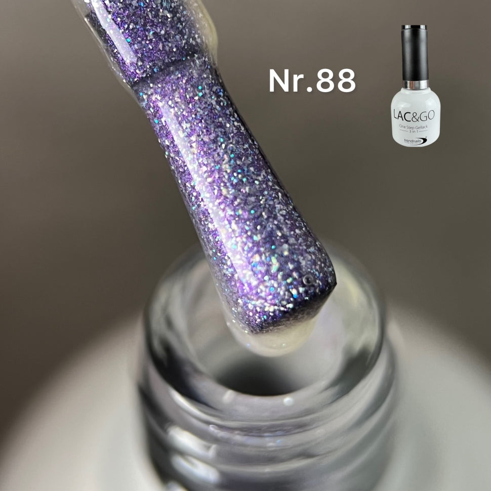 3 in 1 Lac & Go UV-Lack (Base+Lack+Top in einem) Nr. 88 (TPO-free)