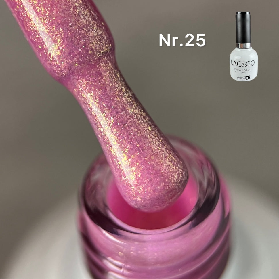 3 in 1 Lac & Go UV-Lack (Base+Lack+Top in einem) Nr. 25 (TPO-free)