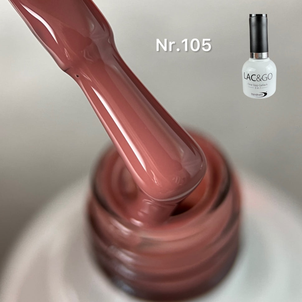 3 in 1 Lac & Go UV-Lack (Base+Lack+Top in einem) Nr. 105 (TPO-free)
