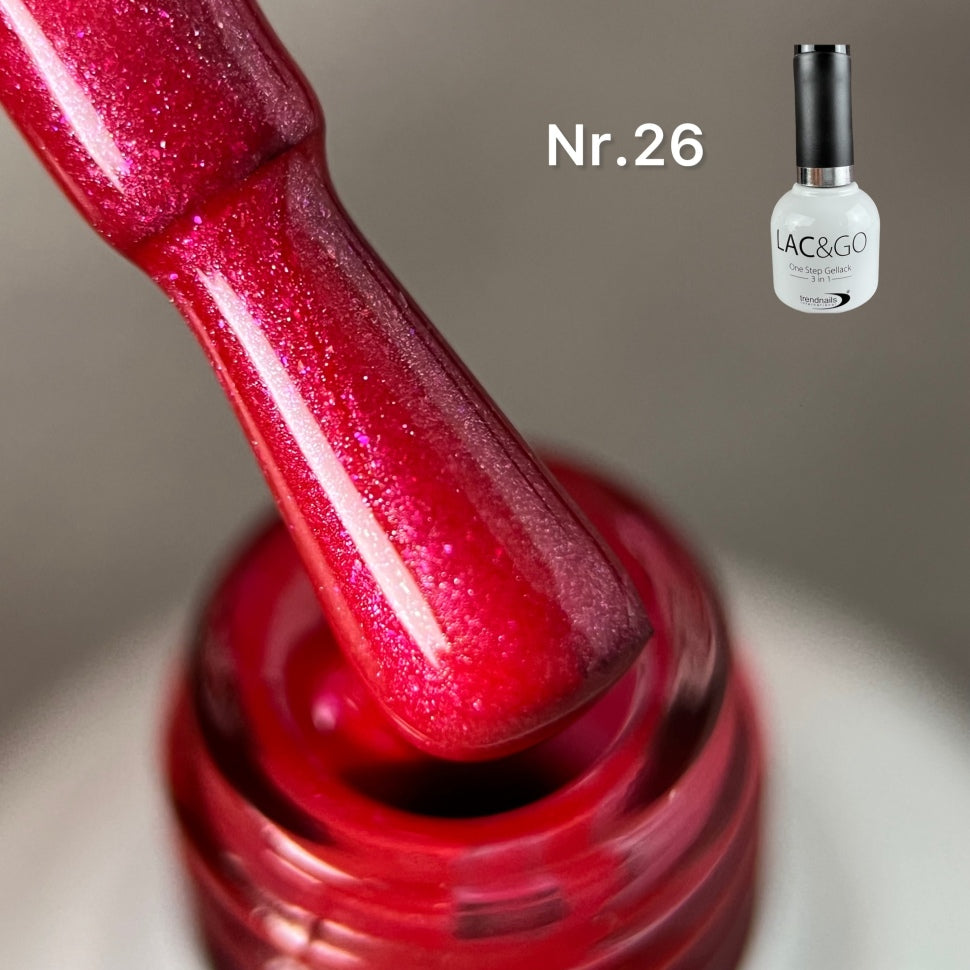 3 in 1 Lac & Go UV-Lack (Base+Lack+Top in einem) Nr. 26  (TPO-free)