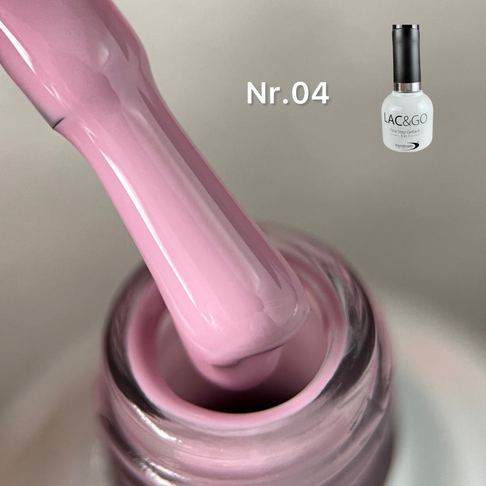 3 in 1 Lac & Go UV-Lack (Base+Lack+Top in einem) Nr. 4  (TPO-free)