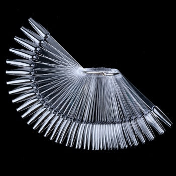 Tips Ring Display (Colorchart) 50 pieces. Ballerina shape transparent