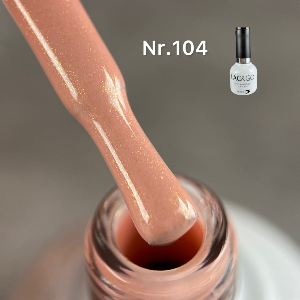 3 in 1 Lac & Go UV-Lack (Base+Lack+Top in einem) Nr. 104  (TPO-free)