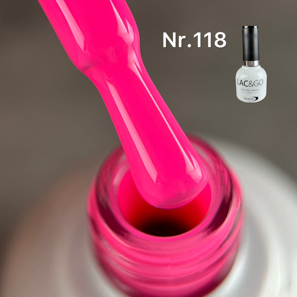 3 in 1 Lac & Go UV-Lack (Base+Lack+Top in einem) Nr. 118 (TPO-free)